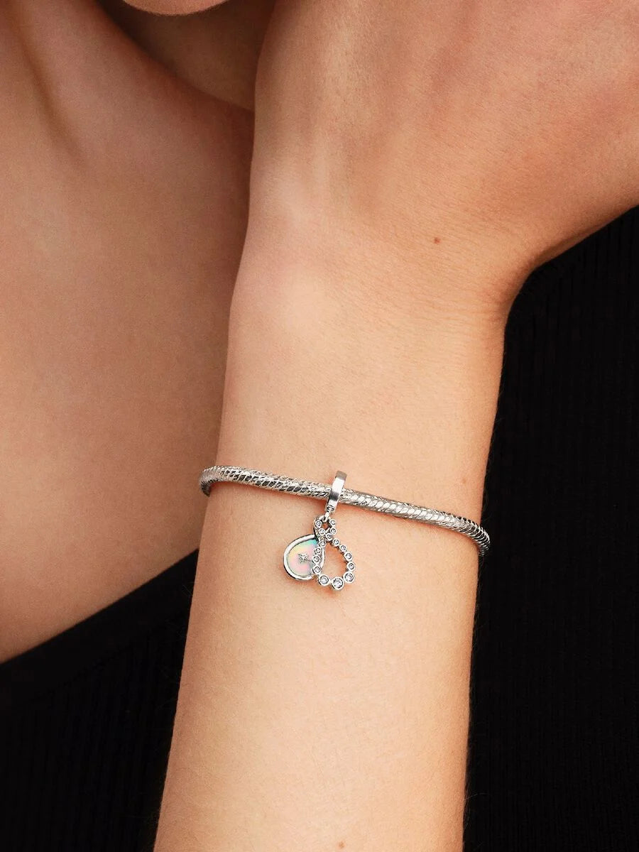 Pandora Opaalachtige Oneindigheid Dubbele Hangende Bedel 794251C01 – Sterling Zilver