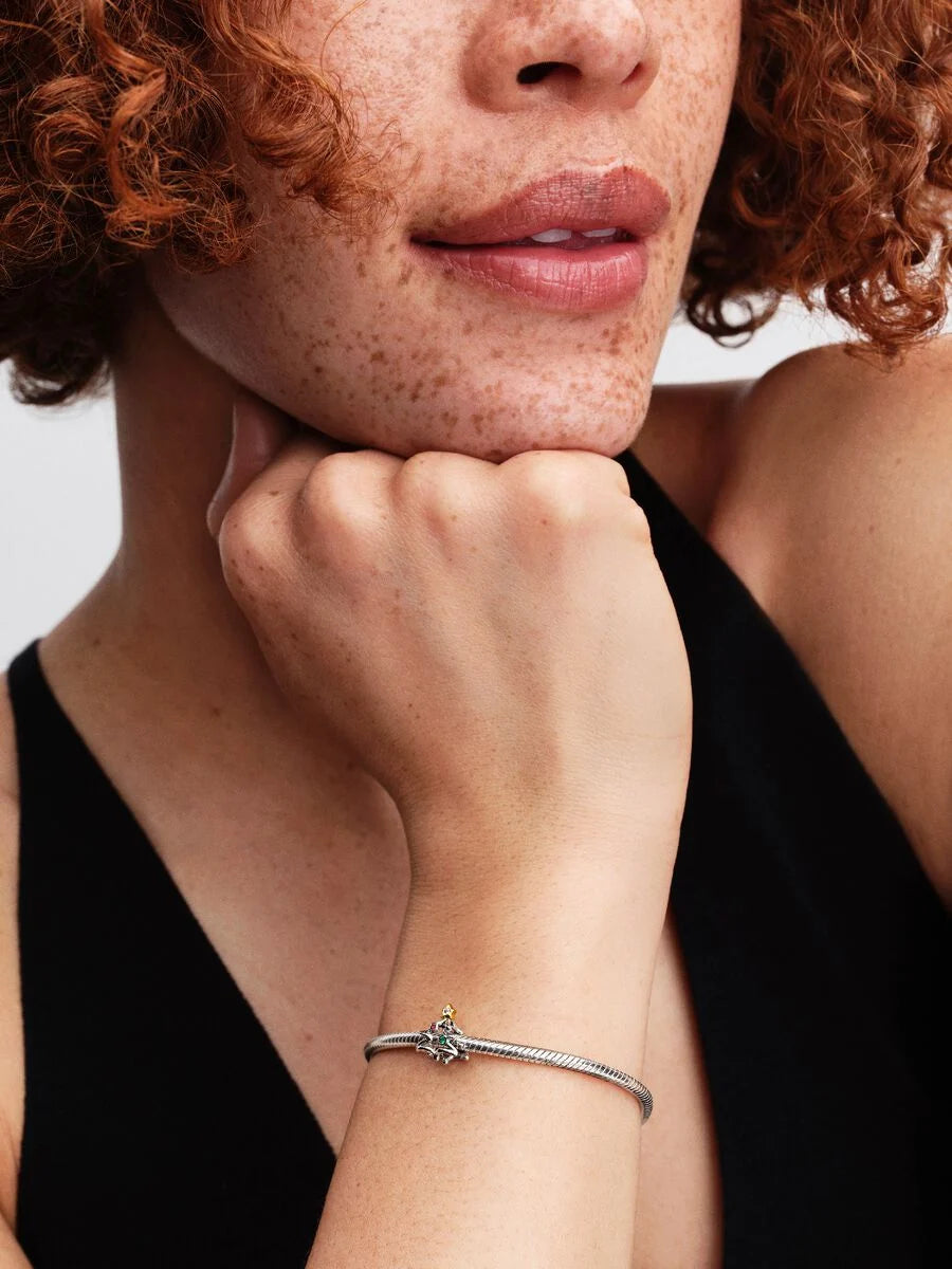Pandora Kerstboom Bedel 764248C01 – Tweekleurig Zilver