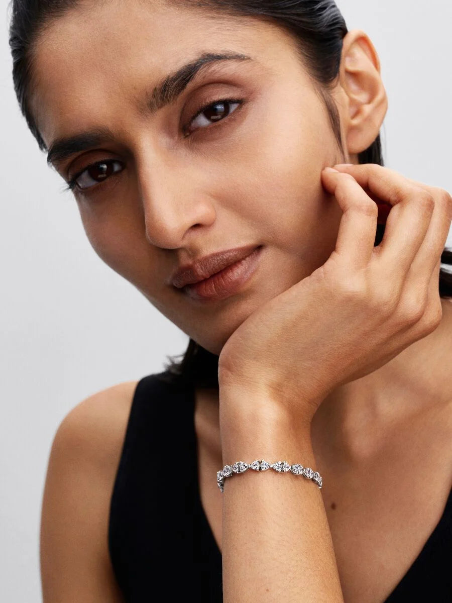 Pandora Schakelarmband 594262C01 – Zilver met Zirkonia en Strik