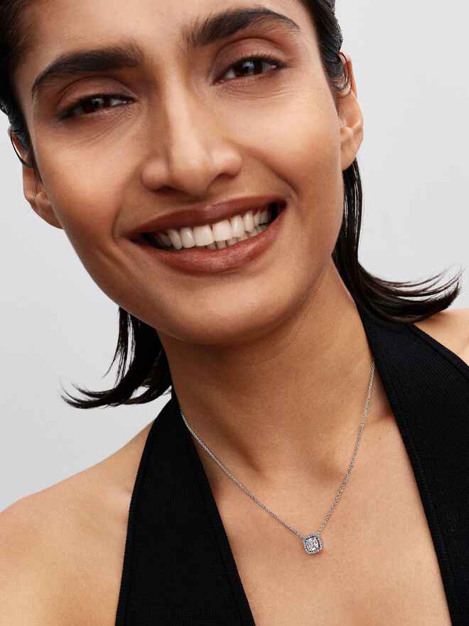 Pandora Ketting met Halo Hanger 393560C02 – Sterling Zilver