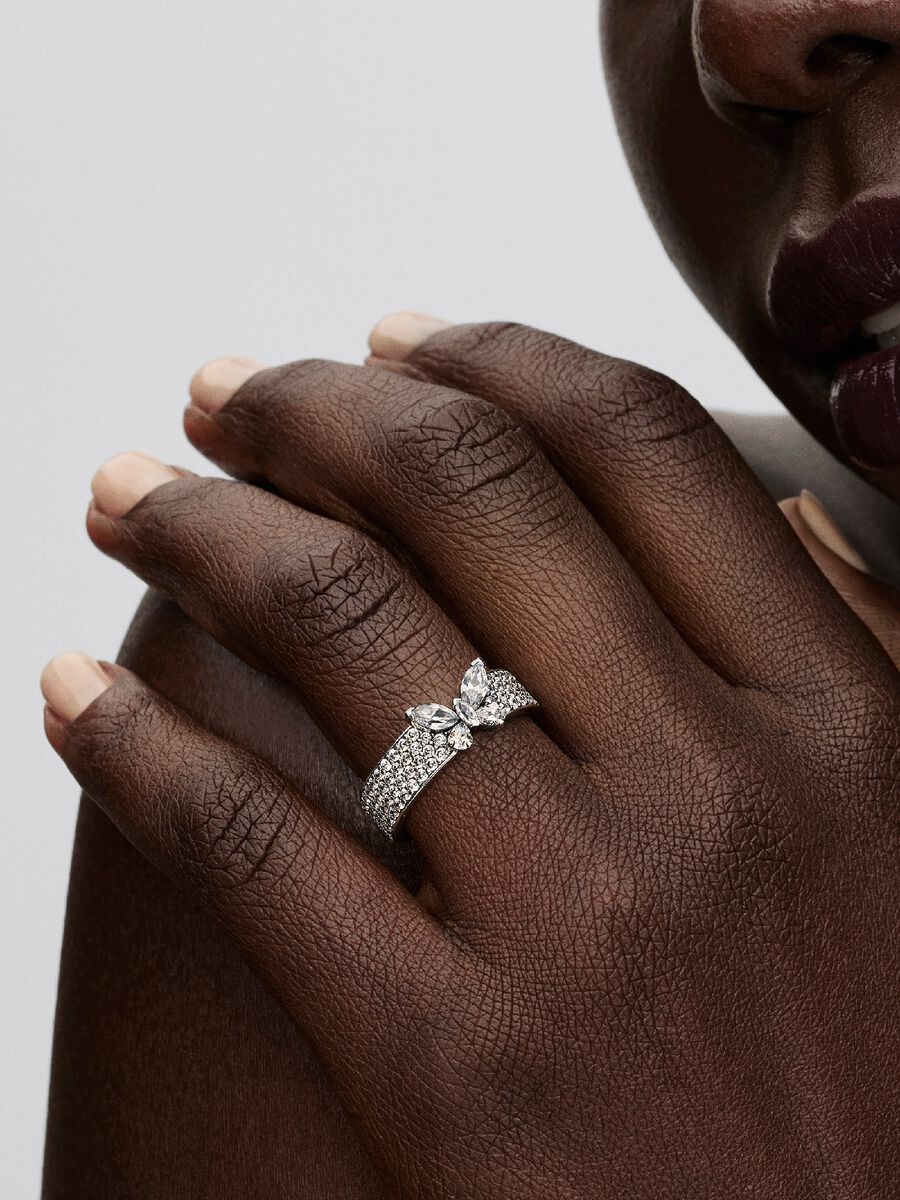 Pandora Sprankelende Vlinder Opvallende Ring zilver - 194270C01