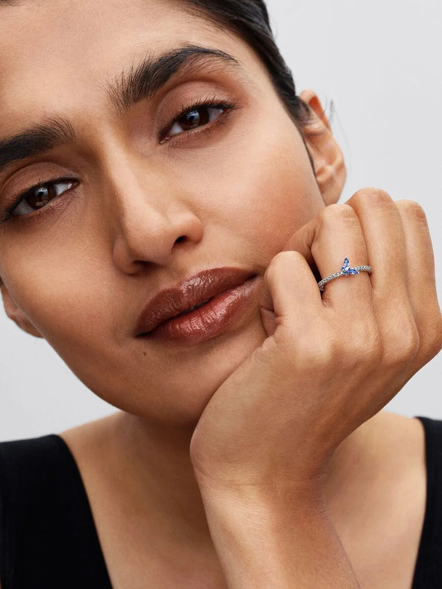 Pandora Vlinder Ring 194269C01 – Sterling Zilver met Blauwe Zirkonia