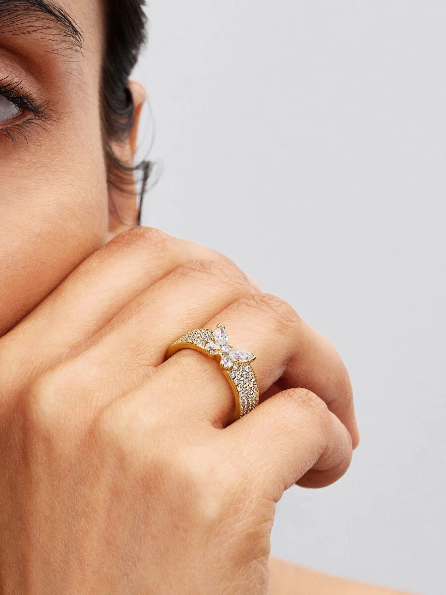 Pandora Sprankelende Vlinder Opvallende Ring goudverguld - 164270C01