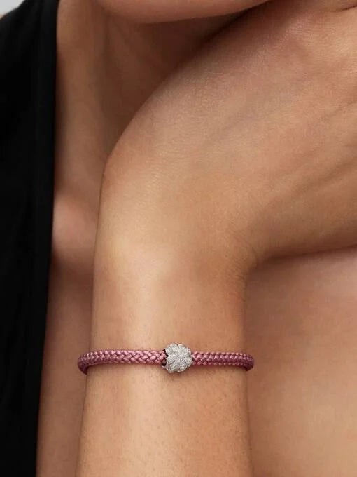 Pandora Getextureerd Klavertje Vier Minibedel zilver - 794047C00