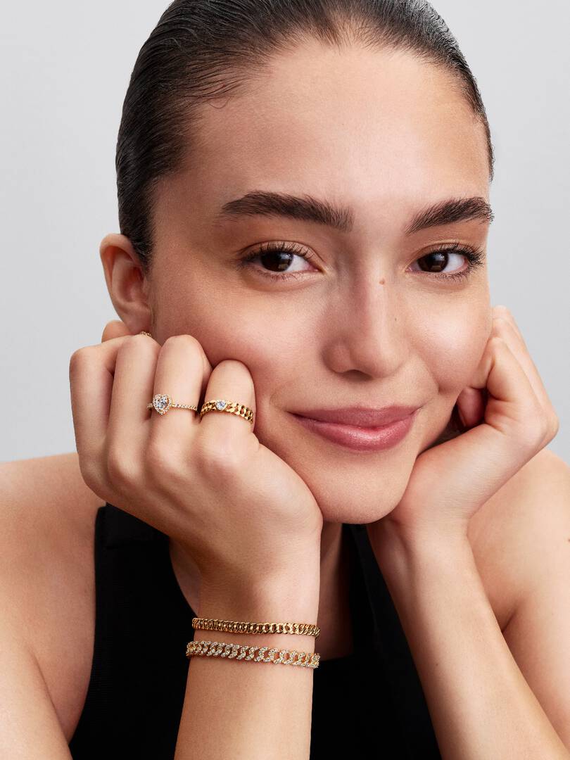 Pandora Cuban Schakelarmband goudverguld - 564367C00