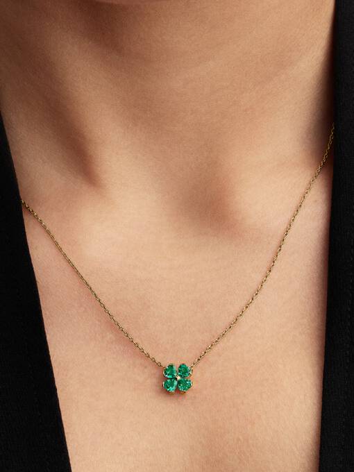 Pandora Groen Klavertjevier Ketting 364502C01 - PansiteNederland.nl