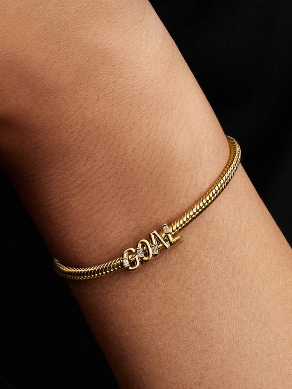 Pandora Goal Tekst Bedel goudverguld 764709C01