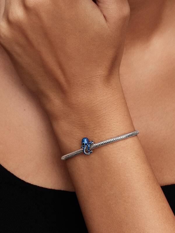 Pandora Blauwe Octopus Bedel zilver 794706C01