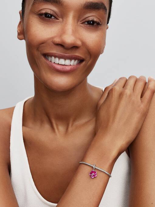Pandora Hibiscus Hangende Bedel zilver 794698C01