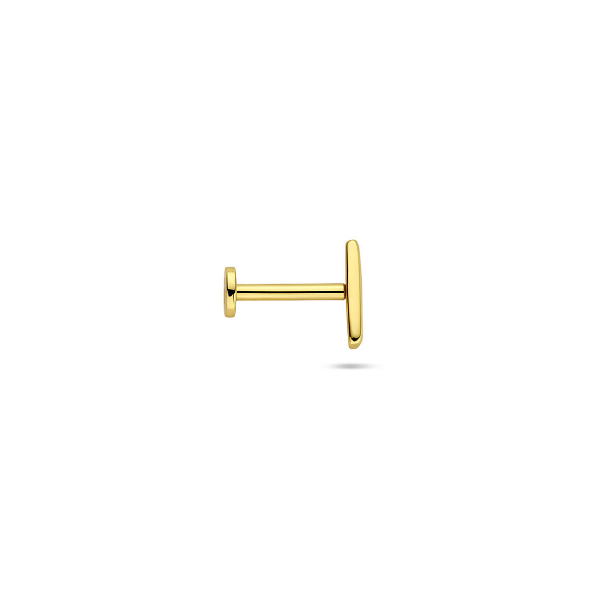 Fantasy Collection Flat back piercing balk 6,5 mm 1 micron zilver verguld
