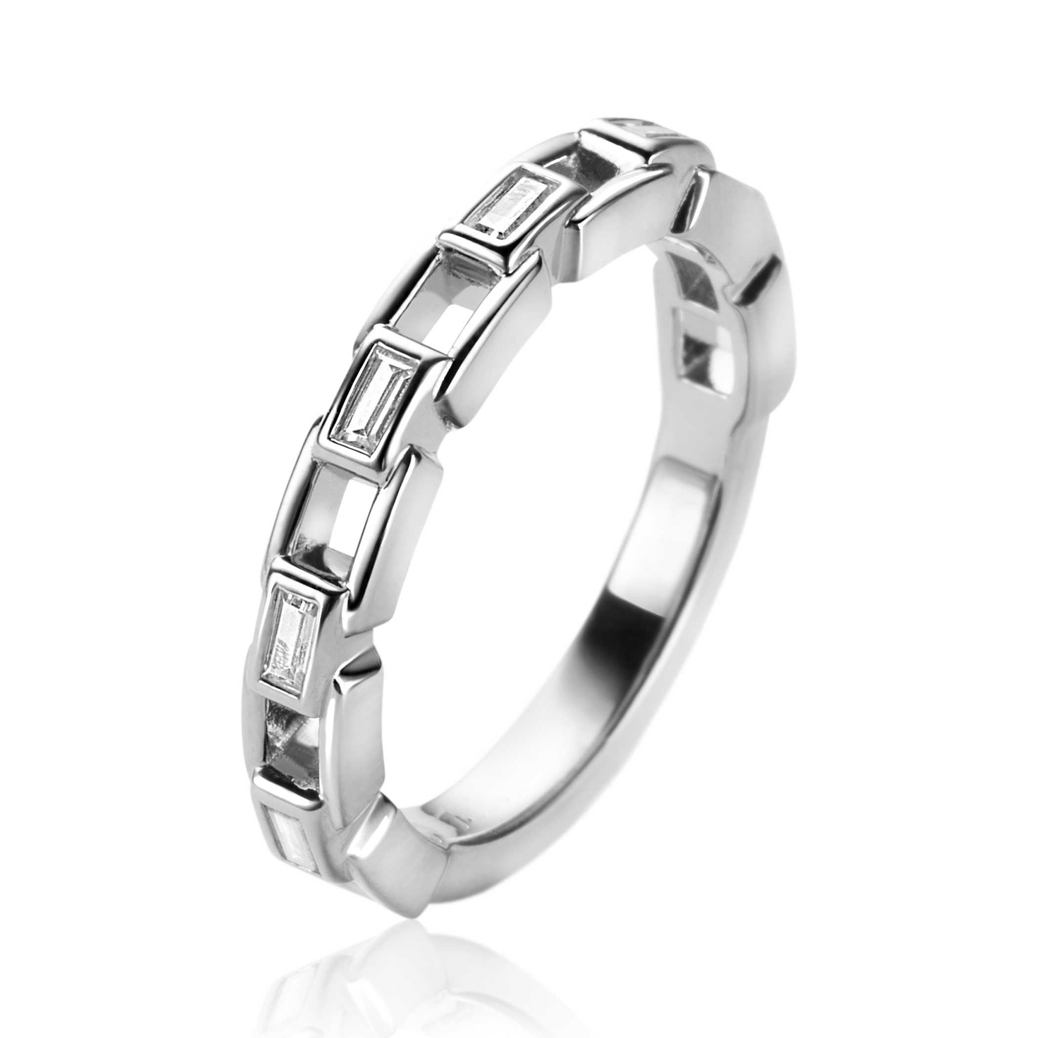 ZINZI Zilveren Ring met Witte Zirkonia - ZIR2546
