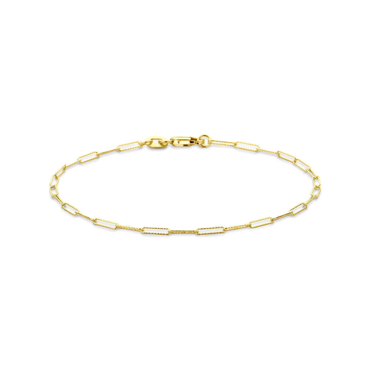 Fantasy Collection Armband anker gediamanteerd 1,8 mm 18 cm 14K geelgoud
