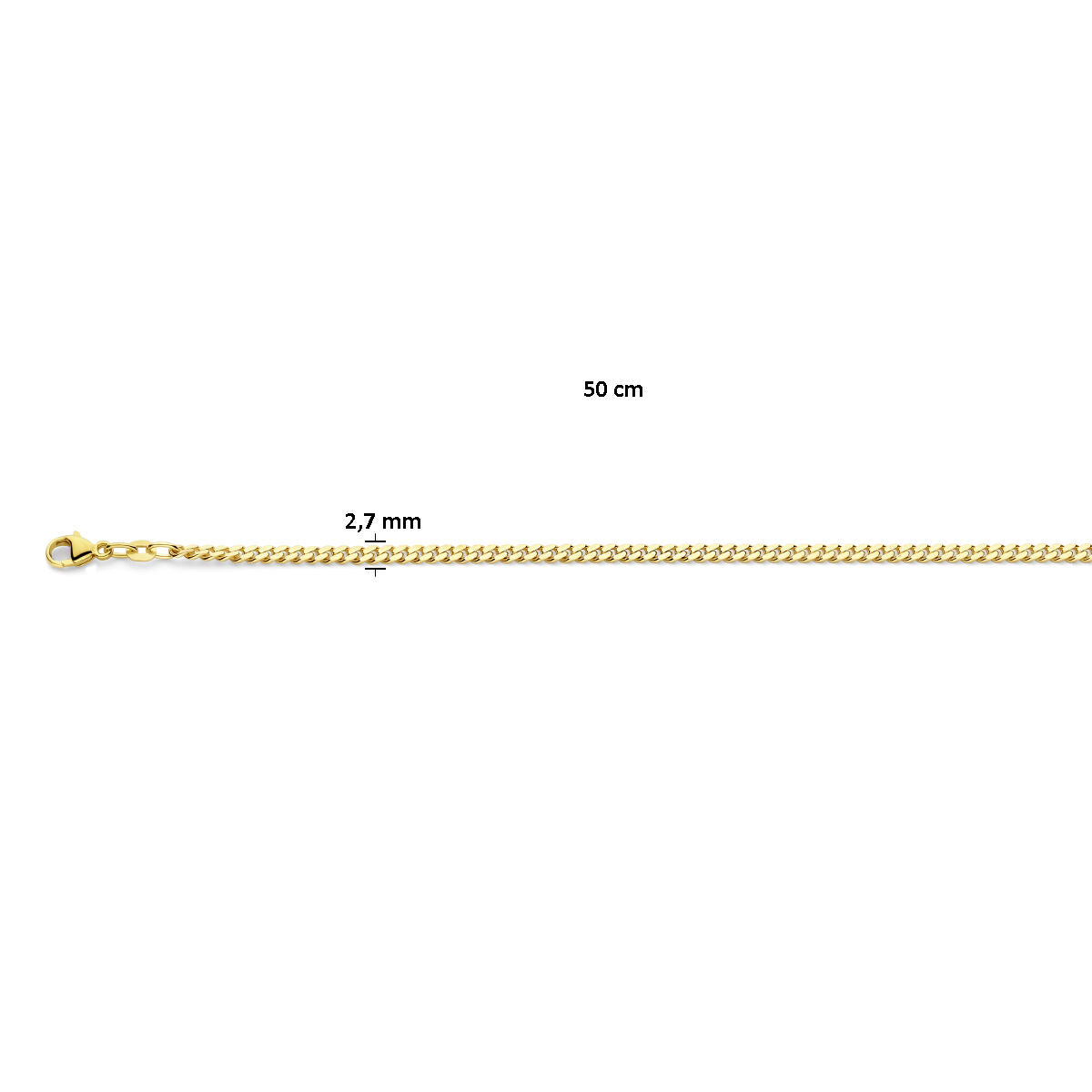 Fantasy Collection 14K Geelgouden Ketting voor Heren 4027938