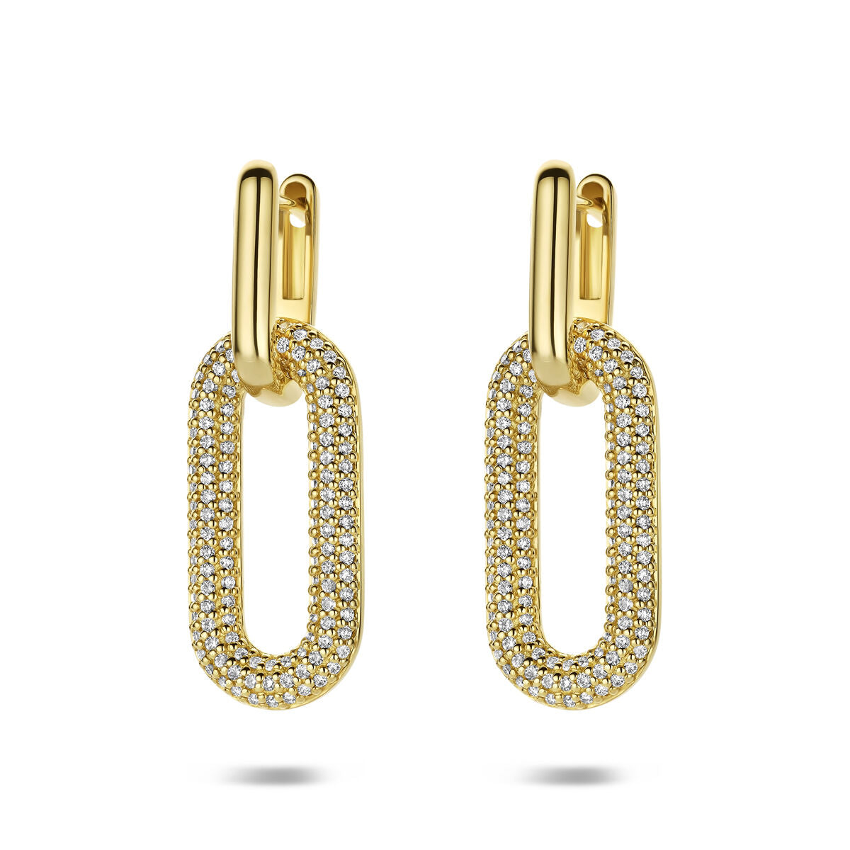 Oorringen diamant 0.71ct (2x 0.355ct) h si 14K geelgoud 22 mm