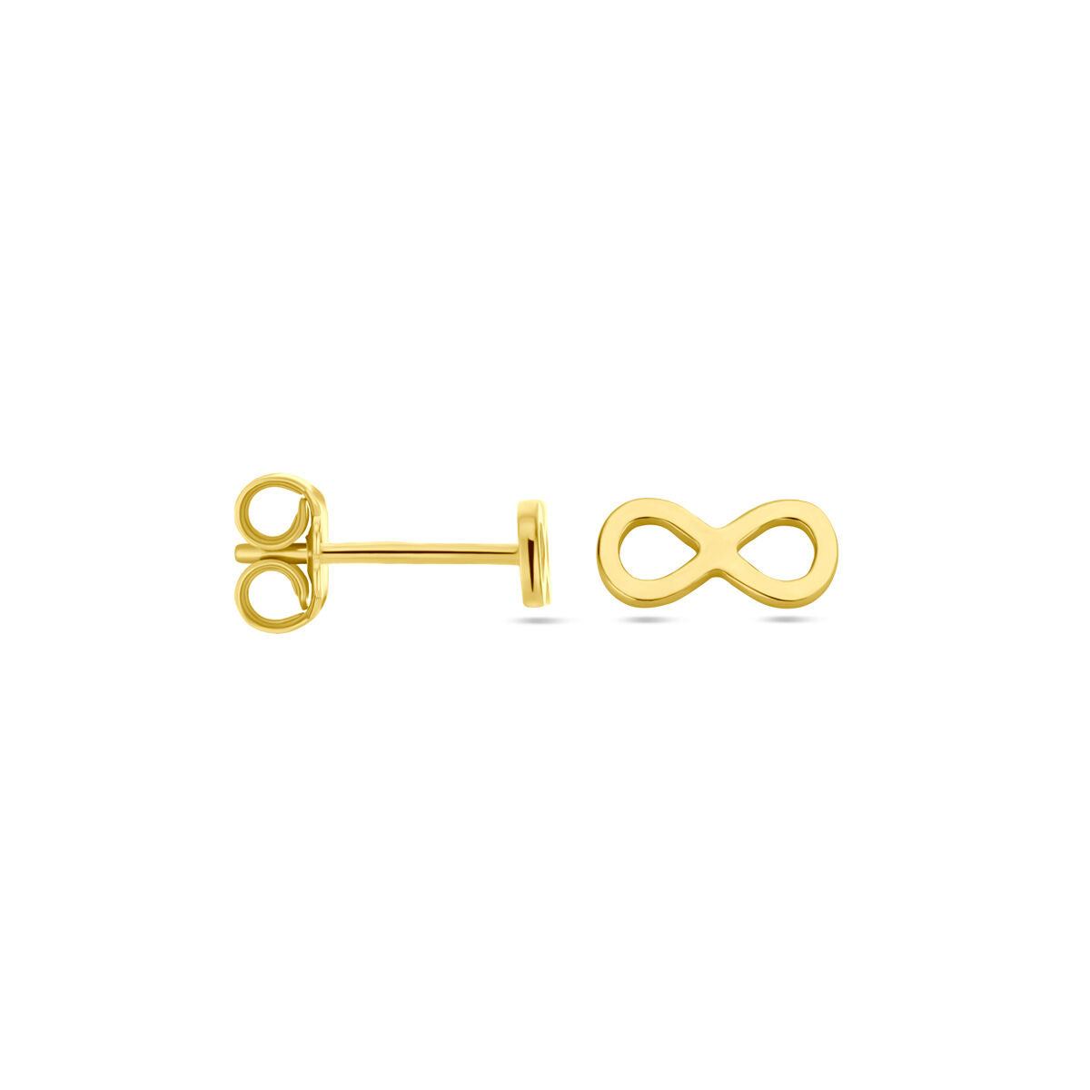 Fantasy Collection Oorbellen infinity 1 micron zilver verguld