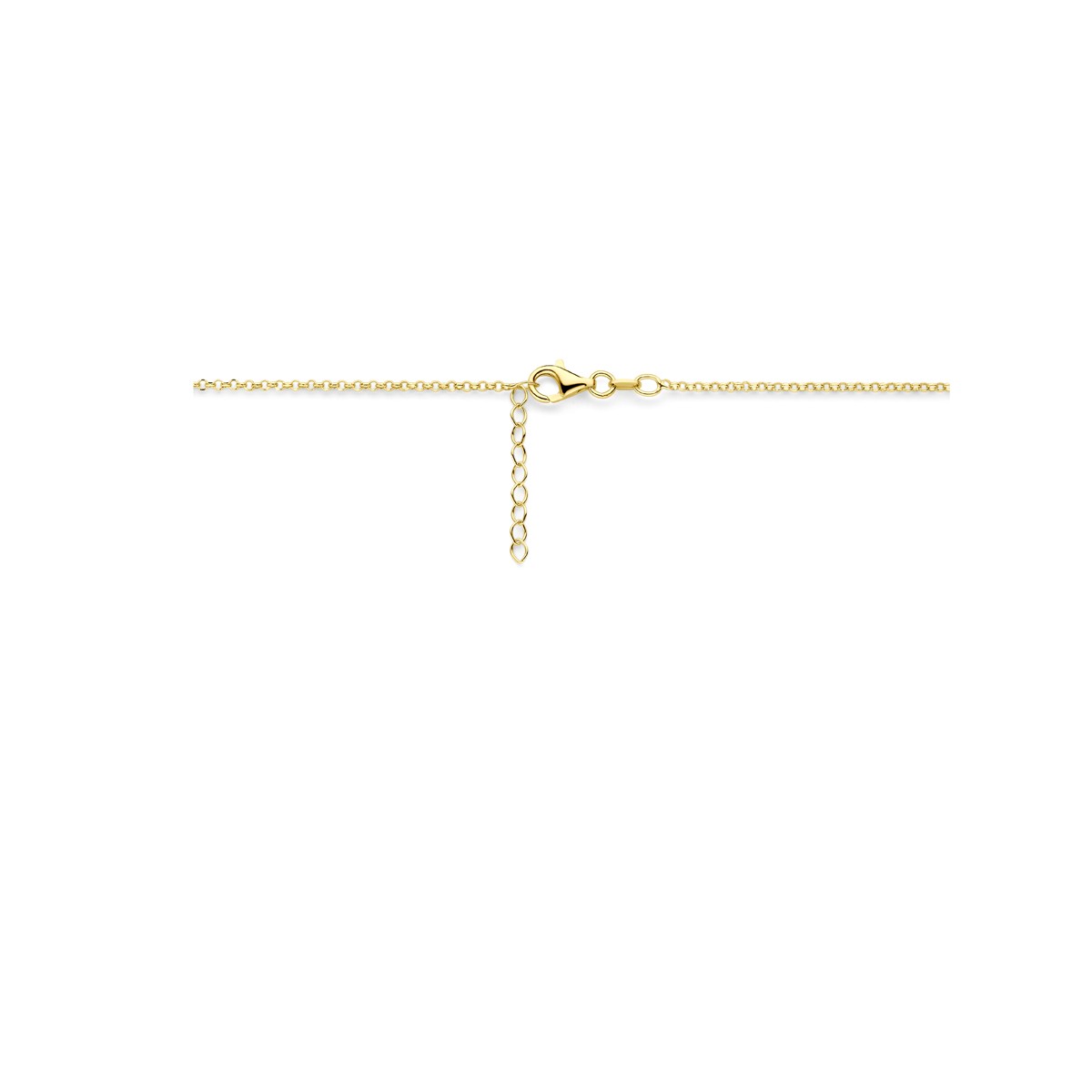 Collier veer 41 + 3 cm 1 micron zilver verguld