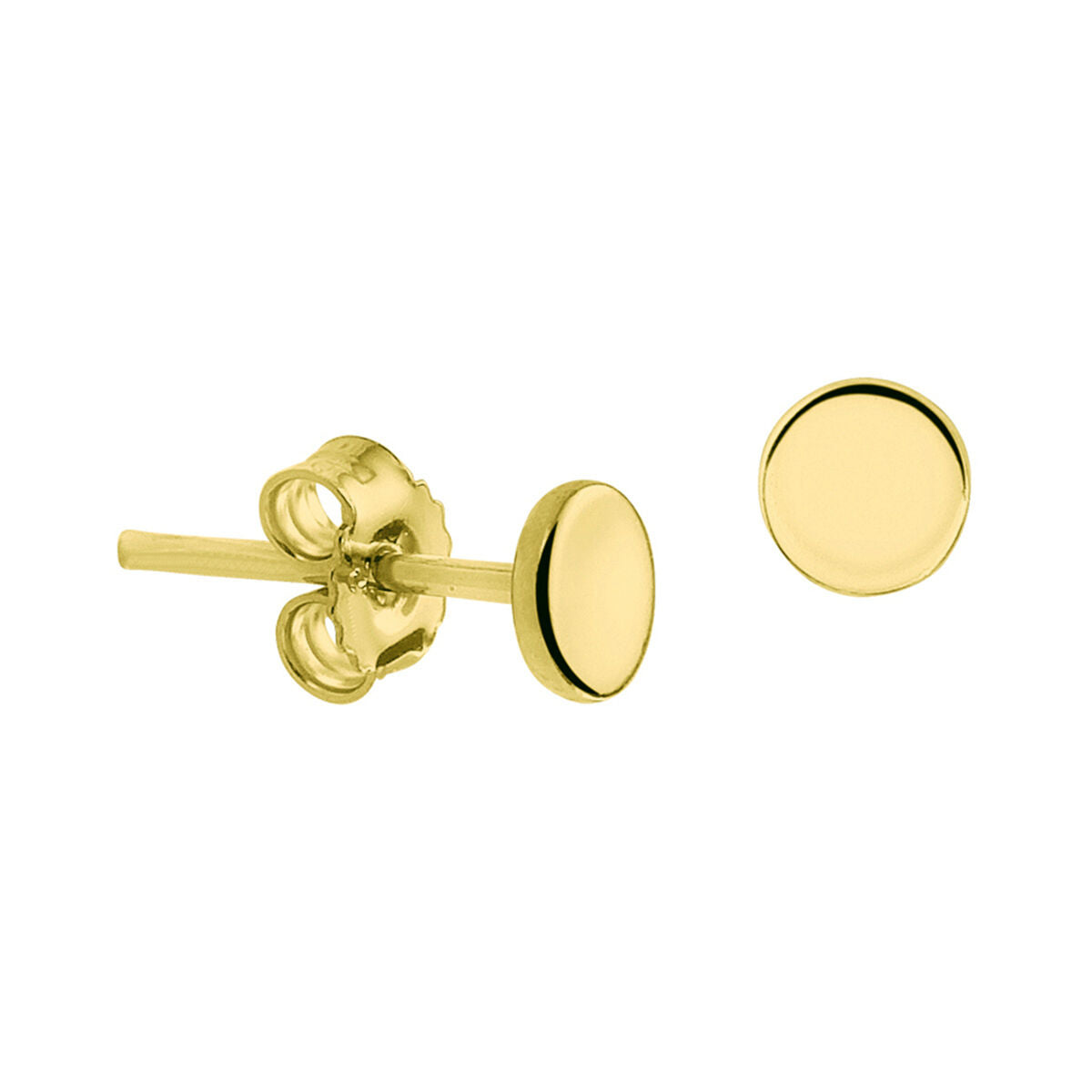 Fantasy Collection Oorbellen rondje zilver verguld