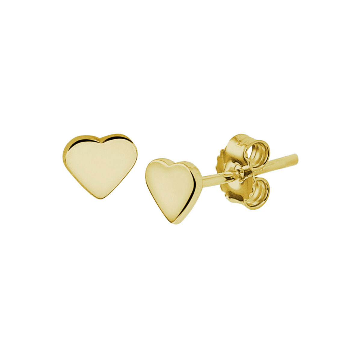 Fantasy Collection Oorbellen hart zilver verguld