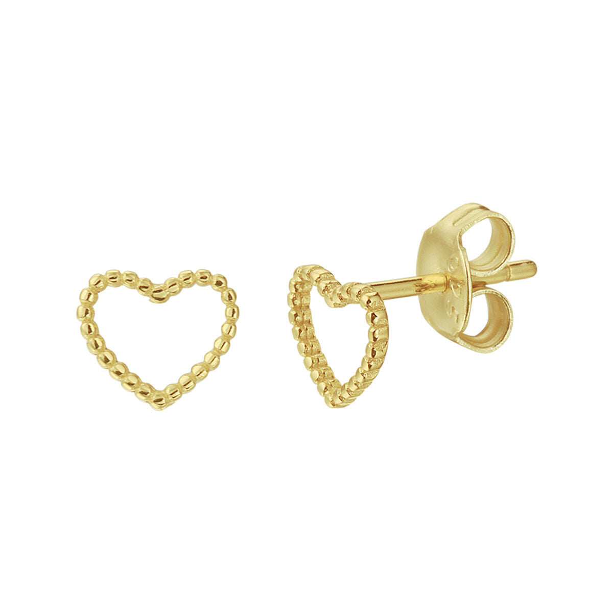 Fantasy Collection Oorbellen hart zilver verguld