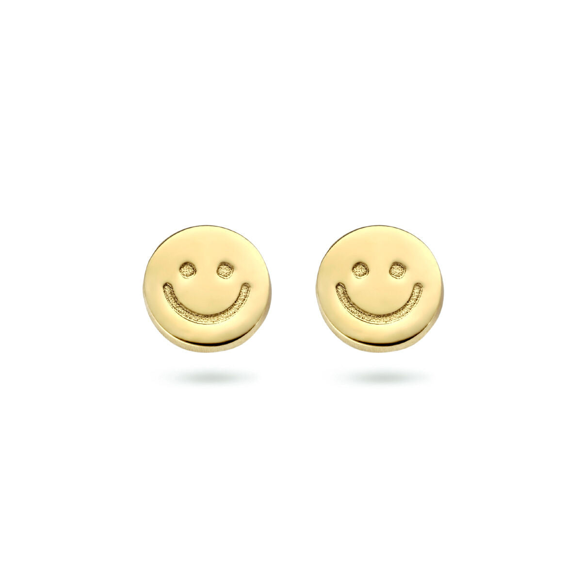 Fantasy Collection Oorbellen smiley 1 micron zilver verguld