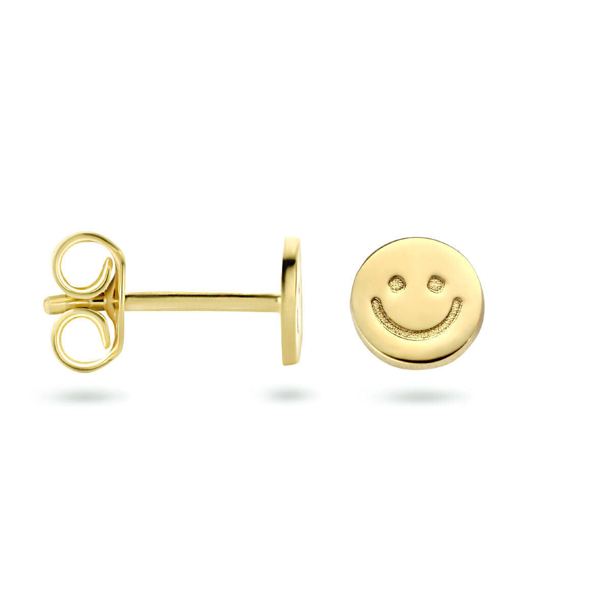 Fantasy Collection Oorbellen smiley 1 micron zilver verguld