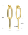 Zilver Verguld (Geel) Oorhangers Paperclip Ronde Buis 2102540 - PansiteNederland.nl
