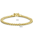 Zilver Verguld (Geel) Armband Gourmette 5,8 Mm 19 Cm 3 Micron Met Groot Springslot 2102718 - PansiteNederland.nl