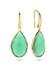 Zilver Verguld (Geel) Oorhangers Groen Agaat Franse Haak 2102876 - PansiteNederland.nl