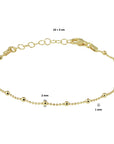 Zilver Verguld (Geel) Armband Bolletjes 2,0 Mm 16 + 3 Cm 3 Micron 2103155 - PansiteNederland.nl