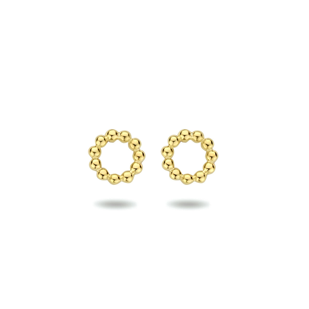 Fantasy Collection Oorbellen rond bolletjes 7 mm 1 micron zilver verguld