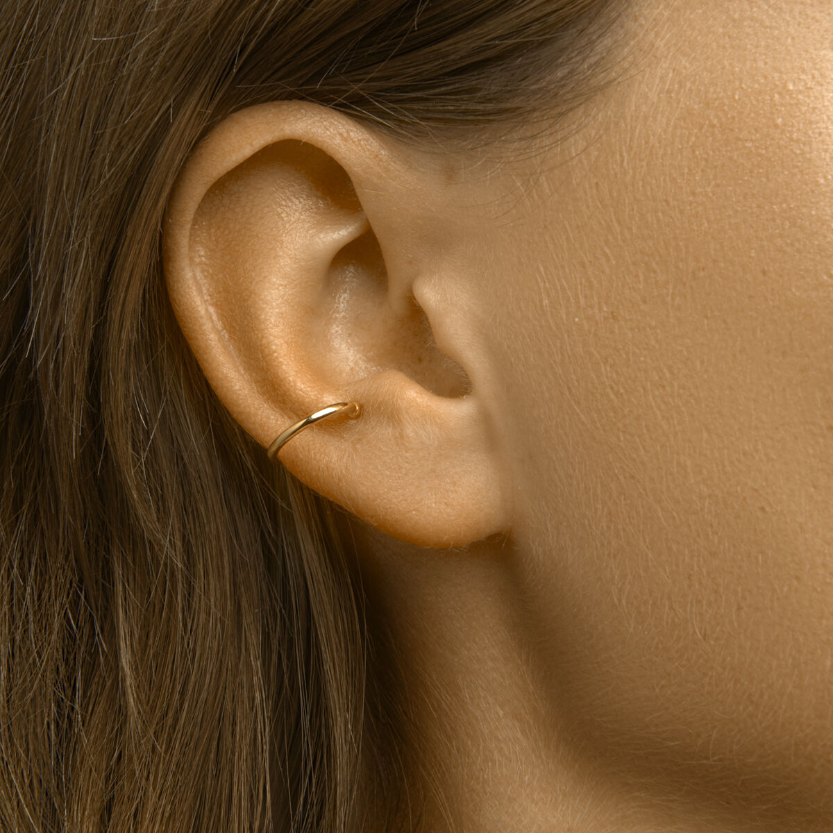 Fantasy Collection Earcuff 13 mm1 micron zilver verguld oorbellen