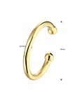 Zilver Verguld (Geel) Earcuff 1 Micron 2103180 - PansiteNederland.nl