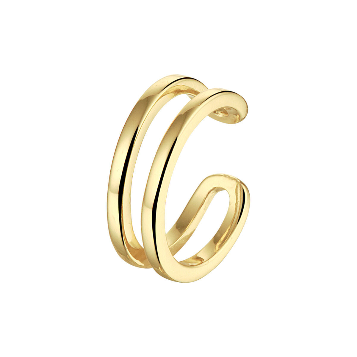 Fantasy Collection Earcuff 13 mm 1 micron zilver verguld oorbellen