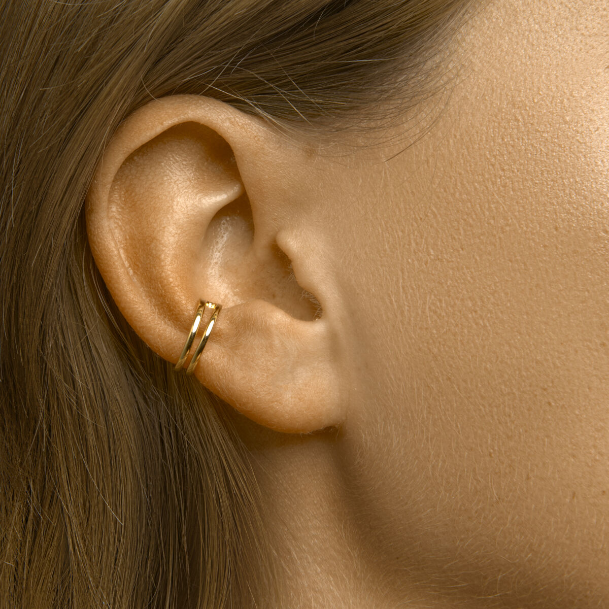 Fantasy Collection Earcuff 13 mm 1 micron zilver verguld oorbellen