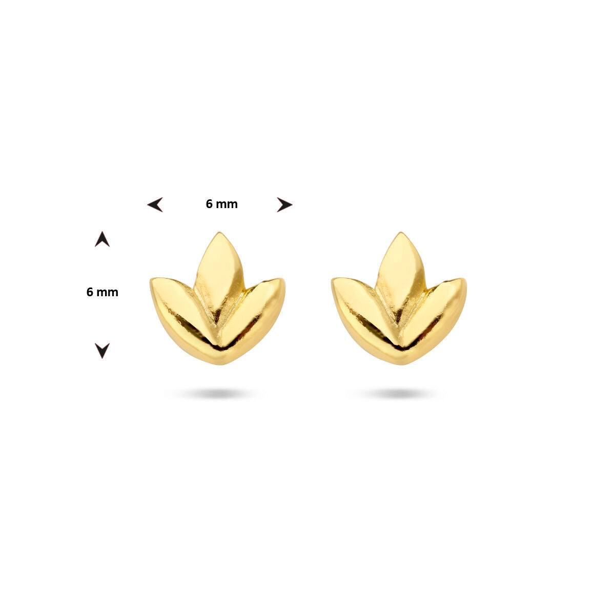 Fantasy Collection Verguld Zilveren Oorknoppen voor Dames 2103202 oorbellen