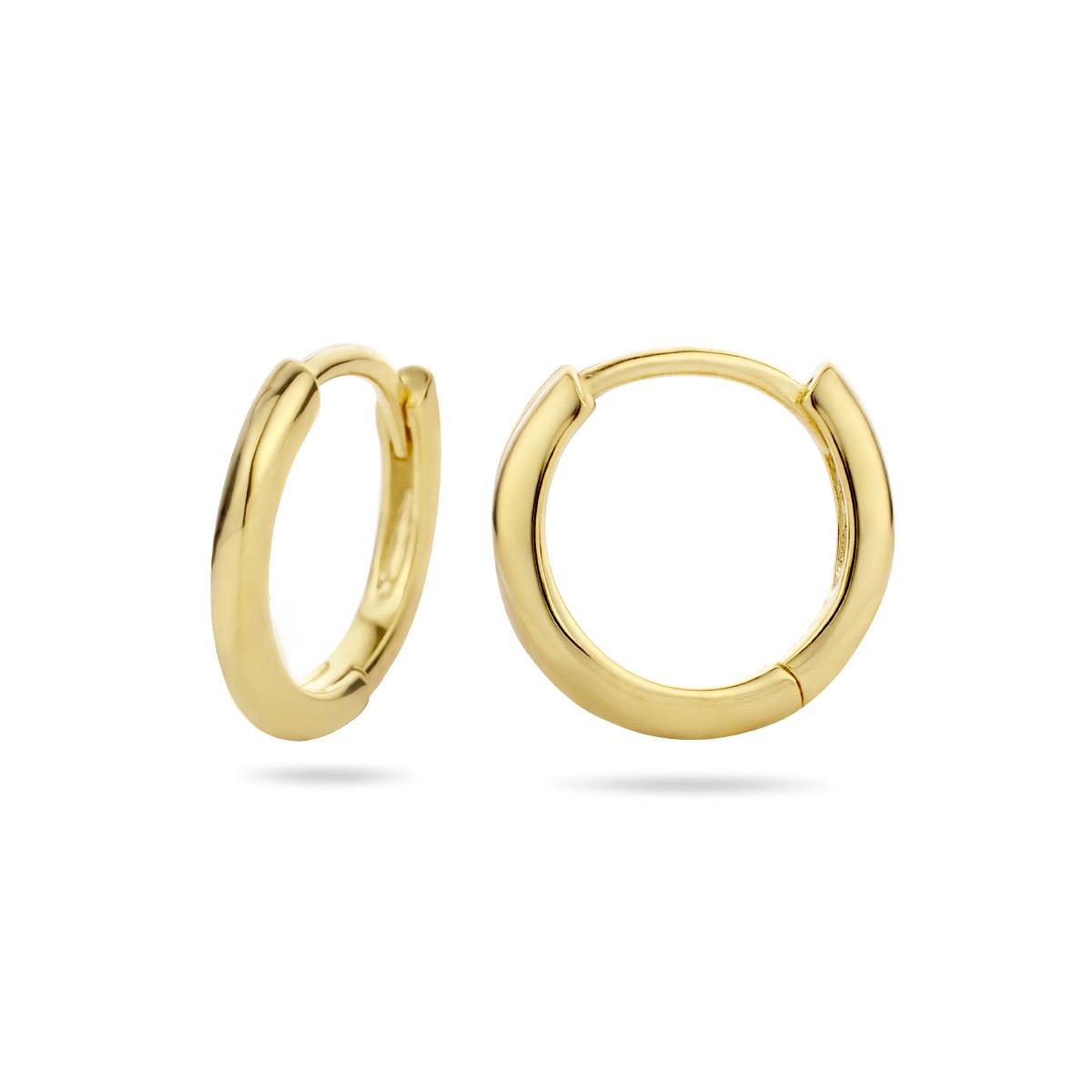 Oorbellen half rond 1 micron zilver verguld