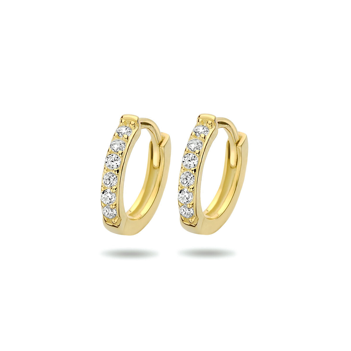 Fantasy Collection Oorbellen zirkonia 9 mm 1 micron zilver verguld