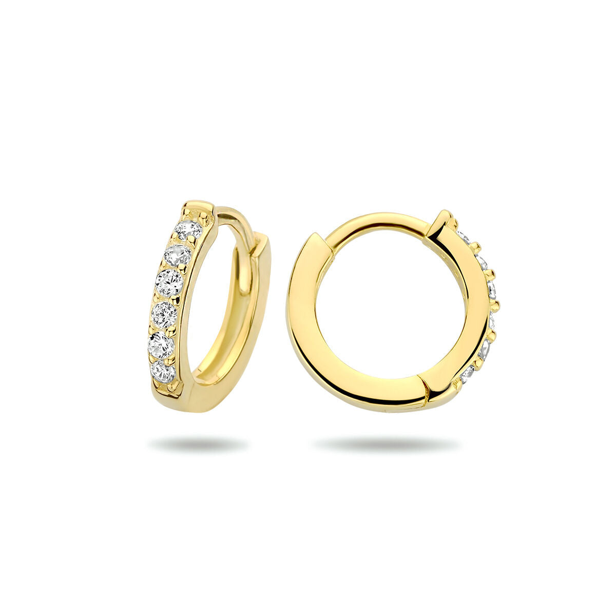 Fantasy Collection Oorbellen zirkonia 9 mm 1 micron zilver verguld