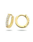 Zilver Verguld (Geel) Klapoorringen Zirkonia 1 Micron 2103250 - PansiteNederland.nl