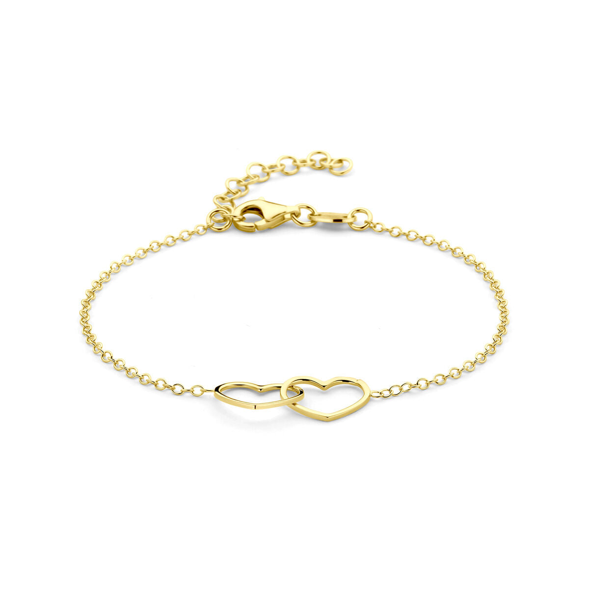 Fantasy Collection Armband hartjes 16 + 3 cm 3 micron zilver verguld