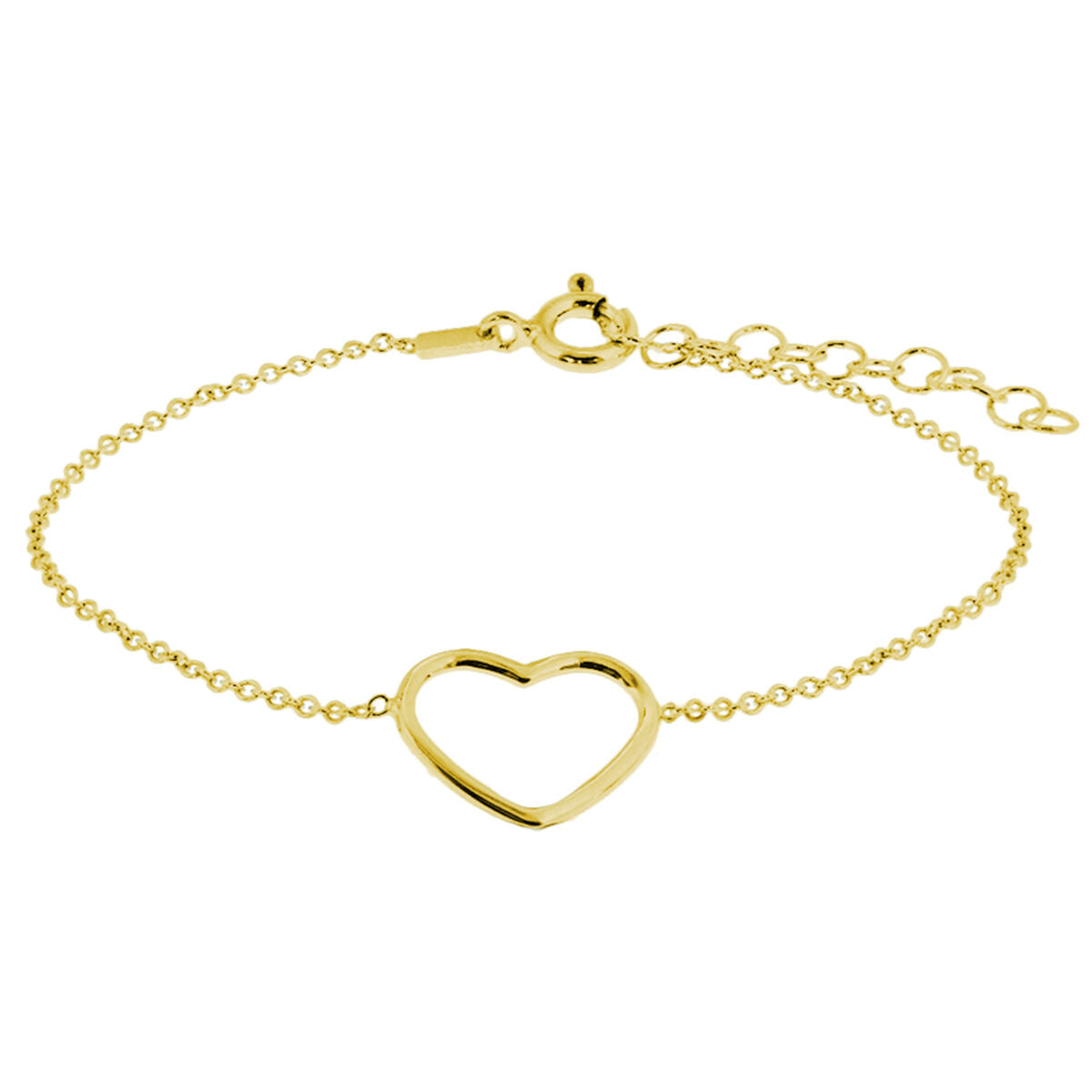 Fantasy Collection Armband hart 16 + 3 cm 3 micron zilver verguld
