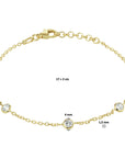 Zilver Verguld (Geel) Armband Zirkonia 17 + 2 Cm 3 Micron 2103332 - PansiteNederland.nl