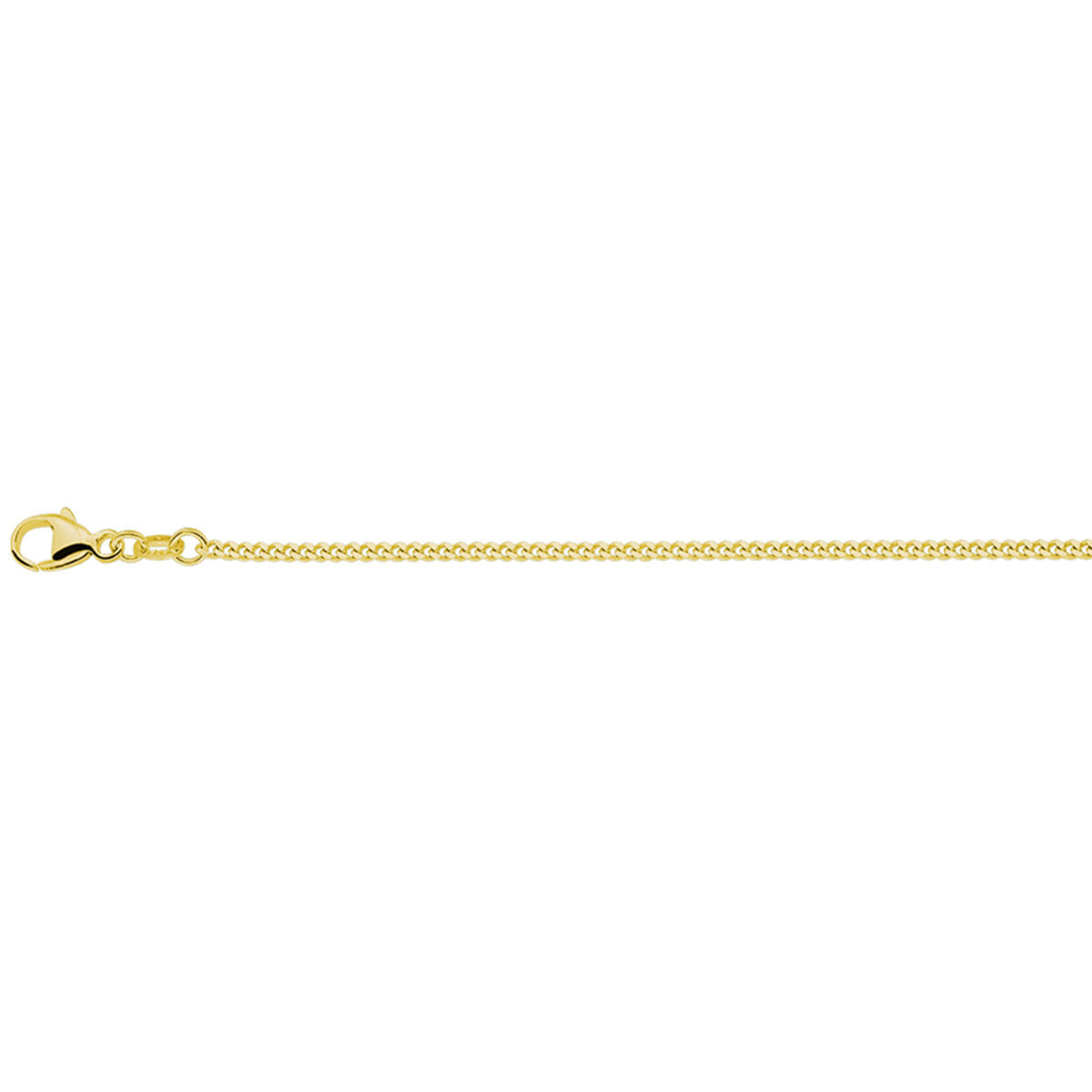 Fantasy Collection Collier gourmette 1,4 mm 3 micron zilver verguld