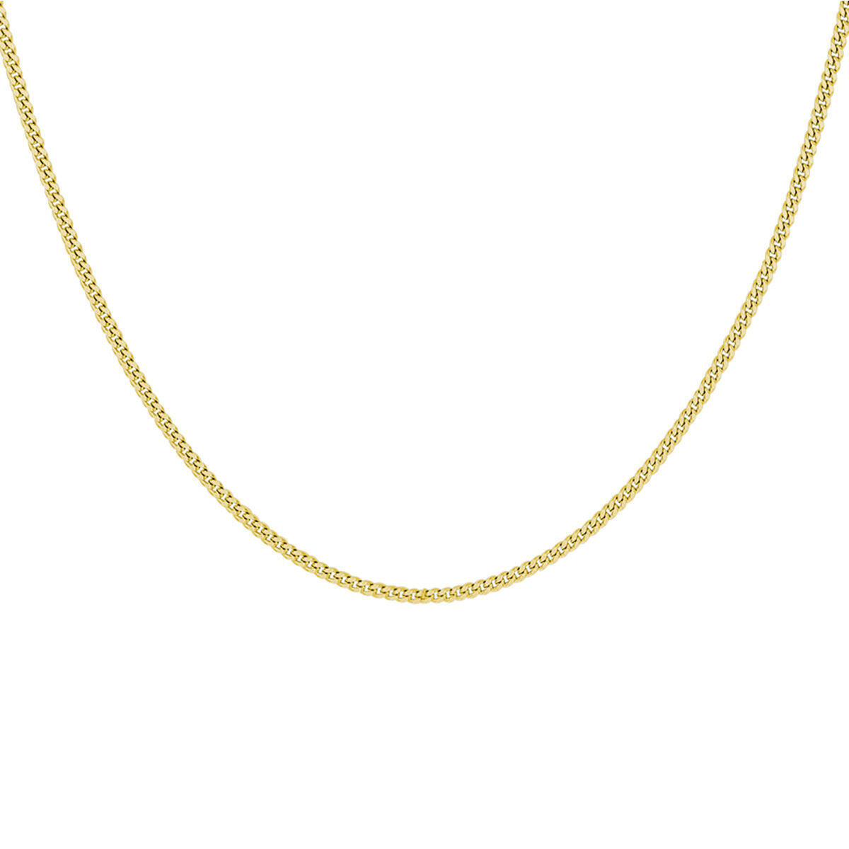 Fantasy Collection Collier gourmette 1,4 mm 3 micron zilver verguld