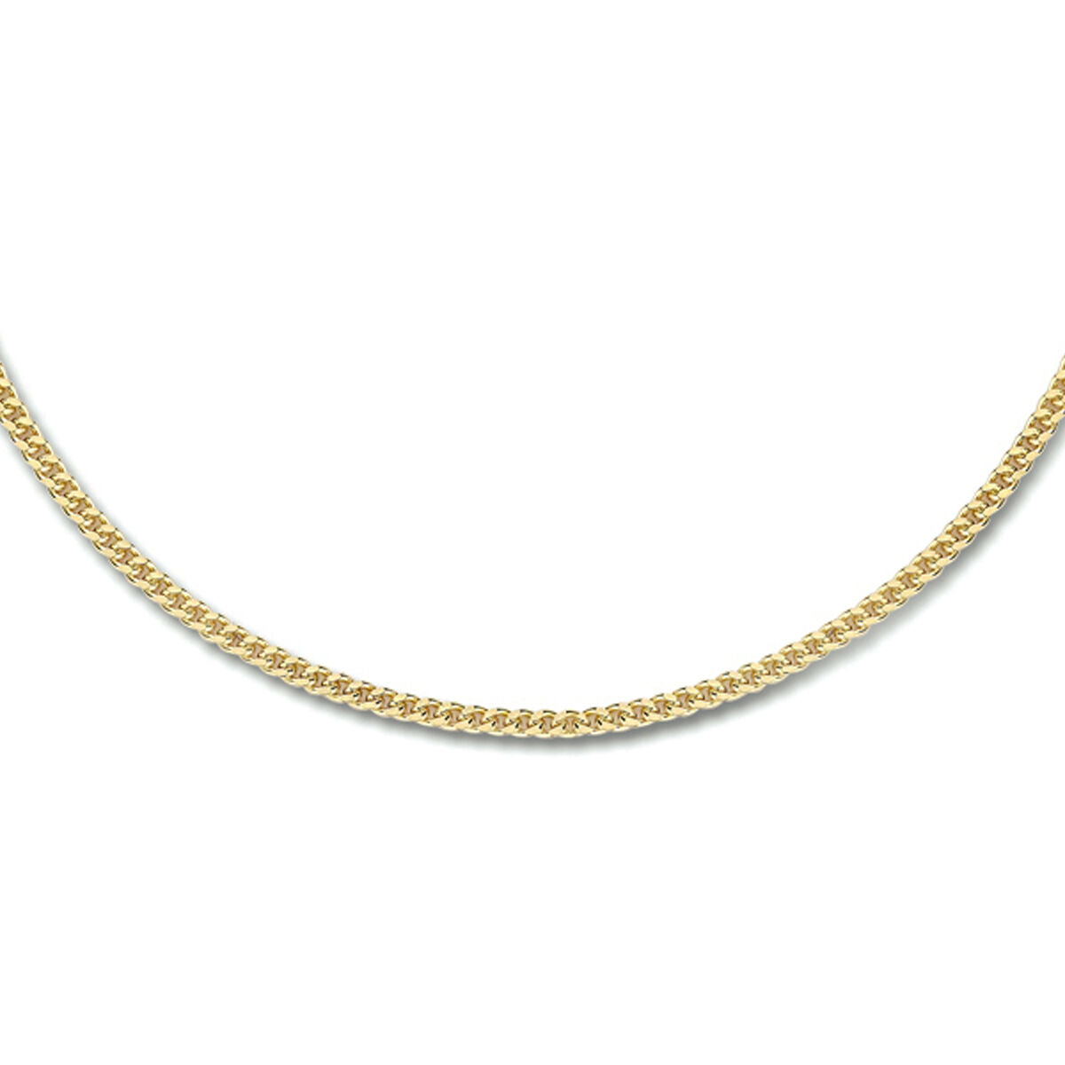 Fantasy Collection Collier gourmette 1,7 mm 3 micron zilver verguld
