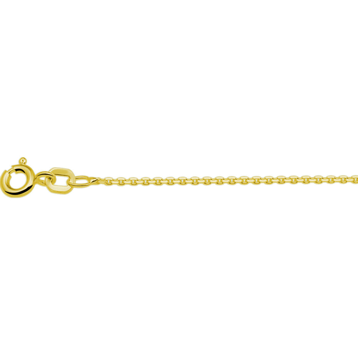 Fantasy Collection Collier anker gediamanteerd 1,1 mm 3 micron zilver verguld