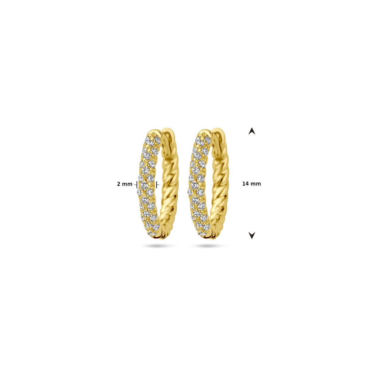 Fantasy Collection Oorbellen zirkonia 1 micron zilver verguld