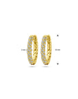 Zilver Verguld (Geel) Klapoorringen Zirkonia 1 Micron 2103448 - PansiteNederland.nl