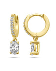 Zilver Verguld (Geel) Klapoorringen Zirkonia 1 Micron 2103454 - PansiteNederland.nl