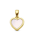 zilver verguld (geel) hanger parelmoer hart 3 micron 2103477 - PansiteNederland.nl